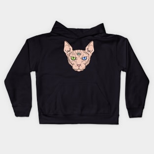 Third Eye Sphynx Cat Kids Hoodie